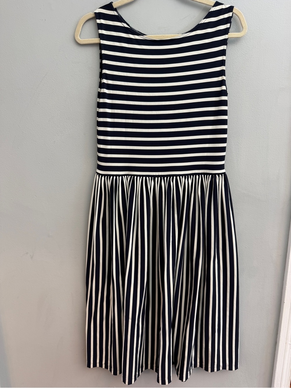 Saint James Brenton Navy and White Striped Dress, Size 6